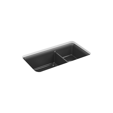 Kohler Cairn Undermount Offset Sink W/Rack 8204-CM7